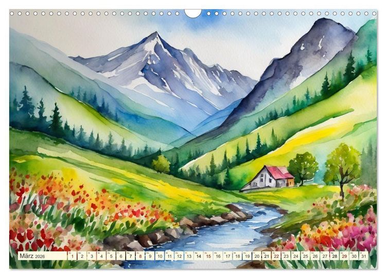 Produktbild: Sehnsucht Berge (Wandkalender 2026 DIN A3 quer), CALVENDO Monatskalender