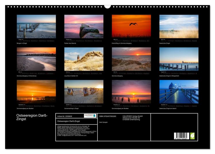 Produktbild: Ostseeregion Dar&szlig;-Zingst (Wandkalender 2026 DIN A2 quer), CALVENDO Monatskalender