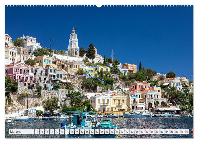 Produktbild: Rhodos und Symi (hochwertiger Premium Wandkalender 2026 DIN A2 quer), Kunstdruck in Hochglanz