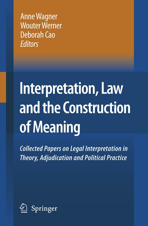 Produktbild: Interpretation, Law and the Construction of Meaning