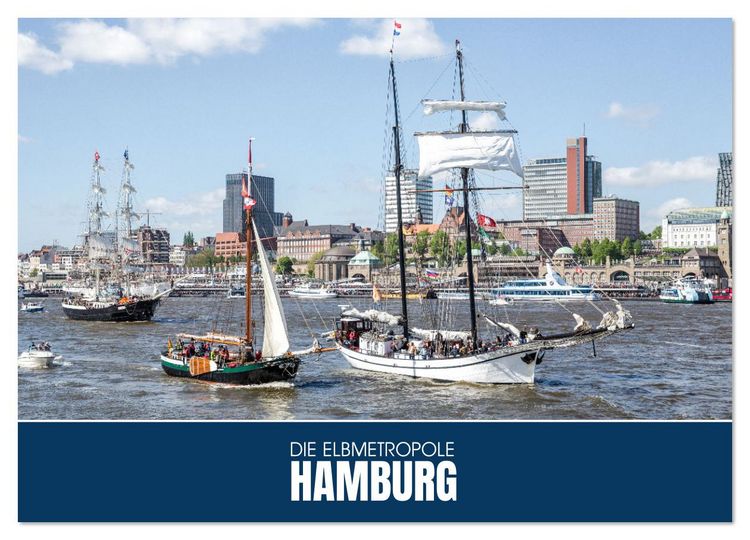Produktbild: Die Elbmetropole Hamburg (Wandkalender 2026 DIN A2 quer), CALVENDO Monatskalender