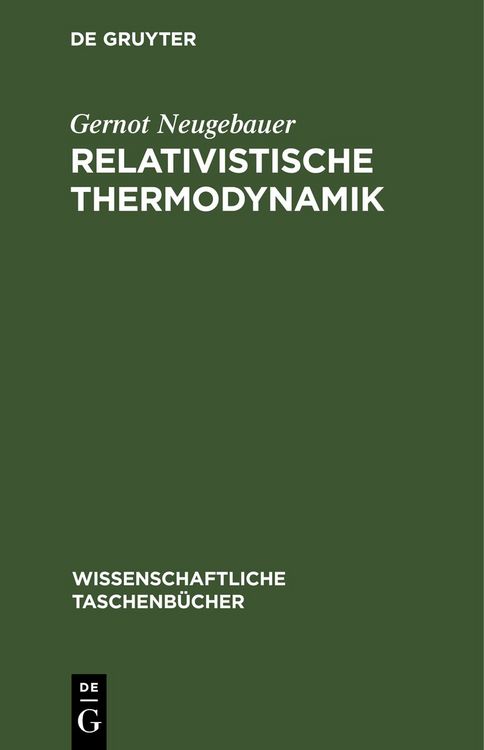 Produktbild: Relativistische Thermodynamik