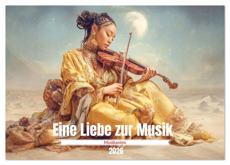 Produktbild: Eine Liebe zur Musik - Musikanten (Tischkalender 2026 DIN A5 quer), CALVENDO Monatskalender