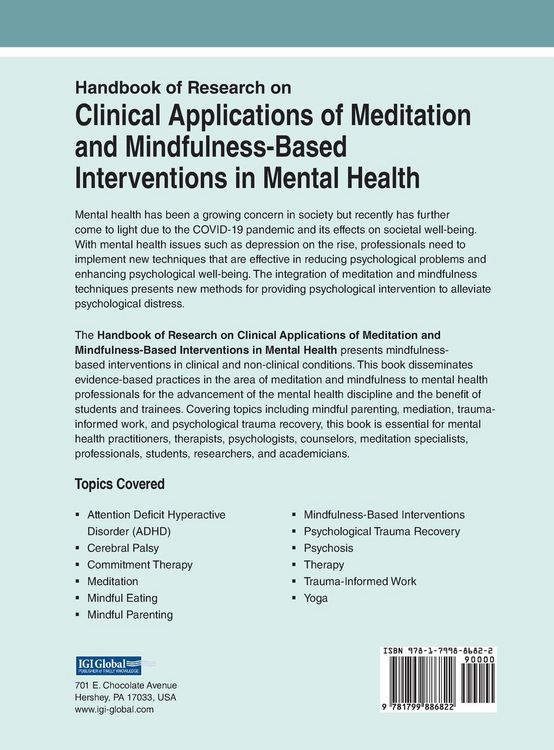 Produktbild: Handbook of Research on Clinical Applications of Meditation and Mindfulness-Based Interventions in Mental Health