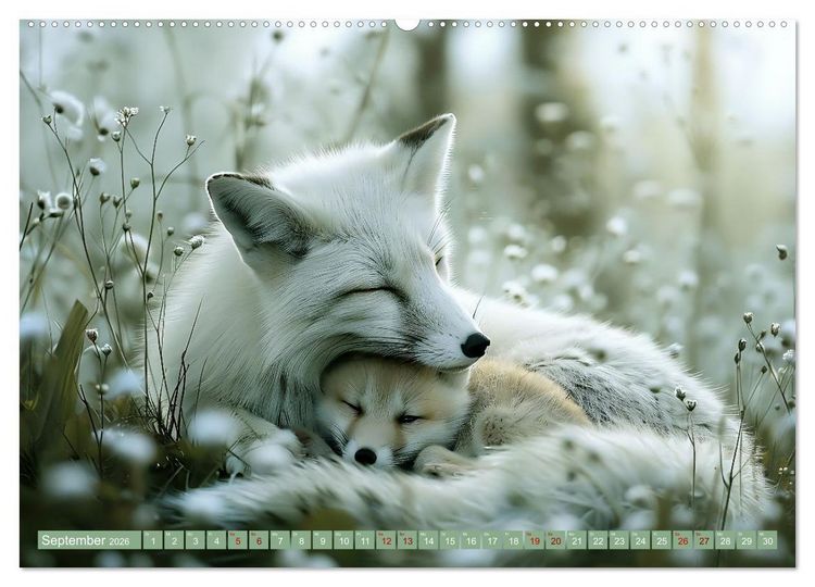 Produktbild: Tierkinder des Nordens (hochwertiger Premium Wandkalender 2026 DIN A2 quer), Kunstdruck in Hochglanz