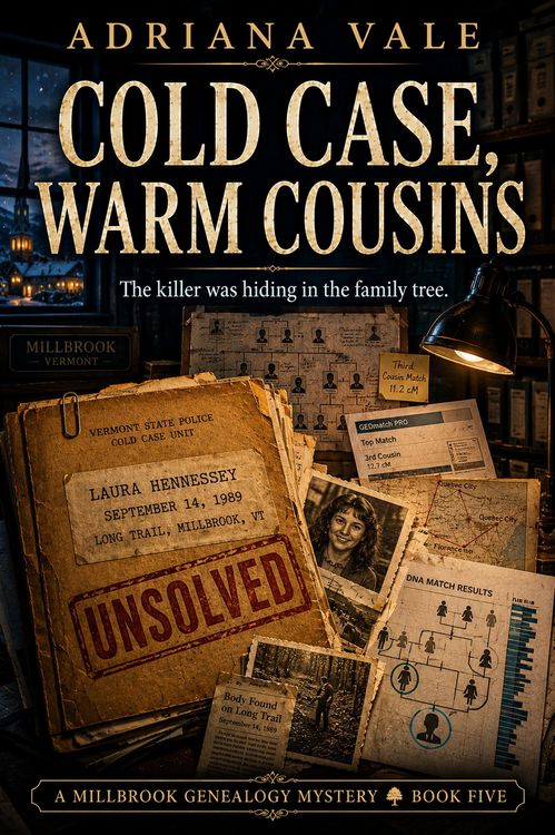 Produktbild: Cold Case, Warm Cousins: A Gripping Investigative Genetic Genealogy Thriller with a 1989 Unsolved Murder