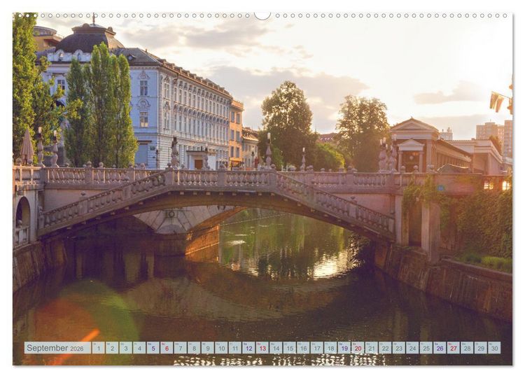 Produktbild: Ljubljana - Sloweniens wundersch&ouml;ne Hauptstadt (hochwertiger Premium Wandkalender 2026 DIN A2 quer), Kunstdruck in Hochglanz