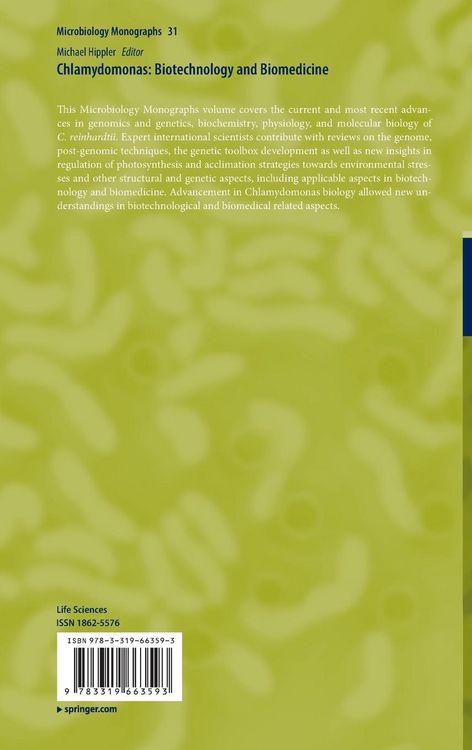 Produktbild: Chlamydomonas: Biotechnology and Biomedicine