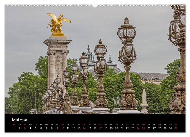 Produktbild: Paris (hochwertiger Premium Wandkalender 2026 DIN A2 quer), Kunstdruck in Hochglanz