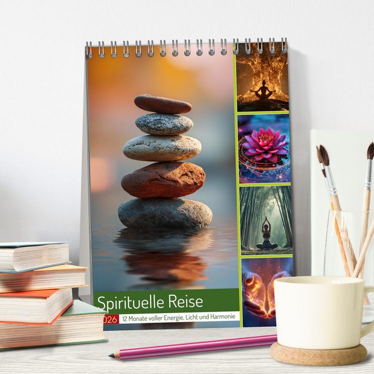 Produktbild: Spirituelle Reise (Tischkalender 2026 DIN A5 hoch), CALVENDO Monatskalender