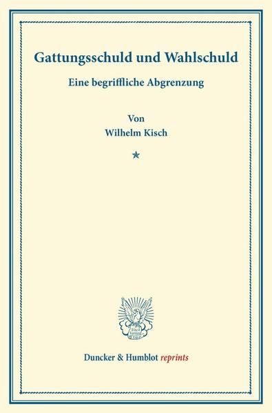 Produktbild: Gattungsschuld und Wahlschuld.