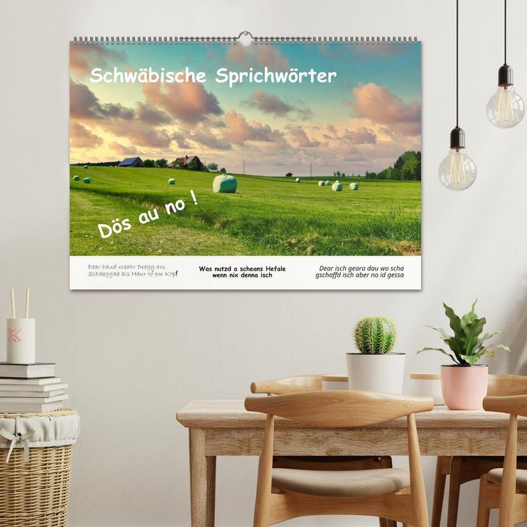 Produktbild: 03 Schw&auml;bische Sprichw&ouml;rter - D&ouml;s au no! (Wandkalender 2026 DIN A2 quer), CALVENDO Monatskalender