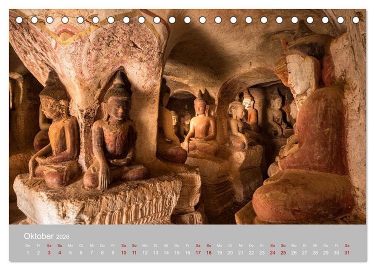 Produktbild: BUDDHA - Ein sanftes L&auml;cheln (Tischkalender 2026 DIN A5 quer), CALVENDO Monatskalender