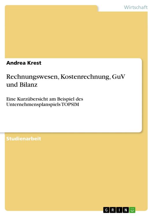 Produktbild: Rechnungswesen, Kostenrechnung, GuV und Bilanz
