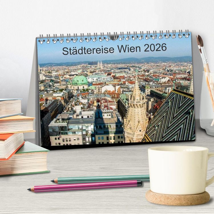 Produktbild: St&auml;dtereise Wien (Tischkalender 2026 DIN A5 quer), CALVENDO Monatskalender