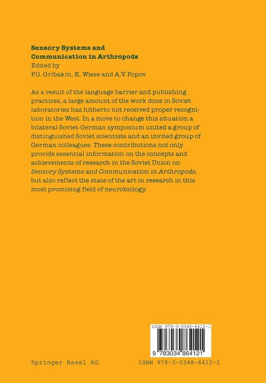 Produktbild: Sensory Systems and Communication in Arthropods