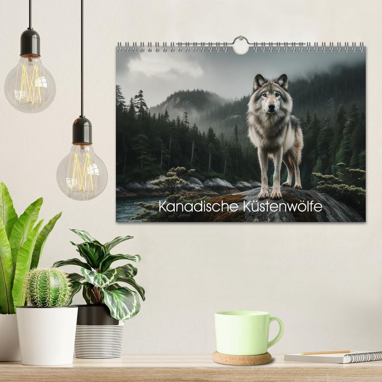 Produktbild: Kanadische K&uuml;stenw&ouml;lfe (Wandkalender 2026 DIN A4 quer), CALVENDO Monatskalender