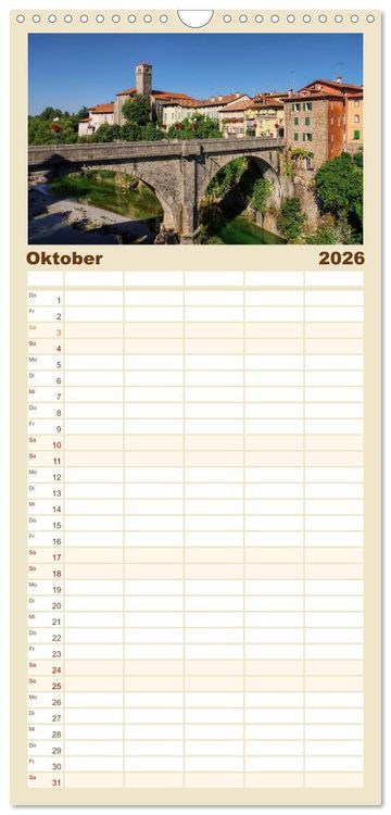 Produktbild: Familienplaner 2026 - Friaul-Julisch Venetien - zwischen Alpen und Adria mit 5 Spalten (Wandkalender, 21 x 45 cm) CALVENDO