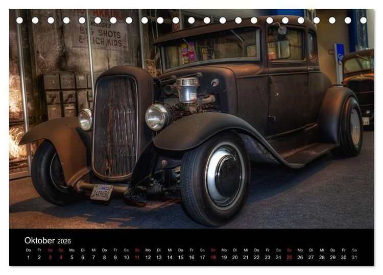 Produktbild: Au&szlig;ergew&ouml;hnliche Autos - Hot Rods (Tischkalender 2026 DIN A5 quer), CALVENDO Monatskalender