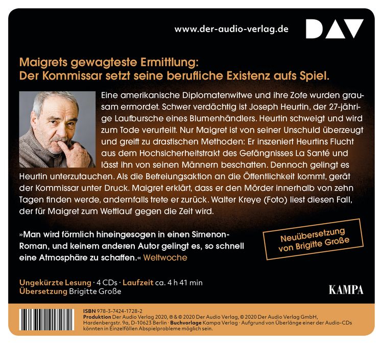 Produktbild: Maigret k&auml;mpft um den Kopf eines Mannes