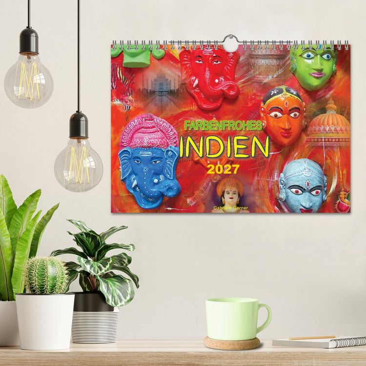 Produktbild: Farbenfrohes Indien (Wandkalender 2027 DIN A4 quer), CALVENDO Monatskalender