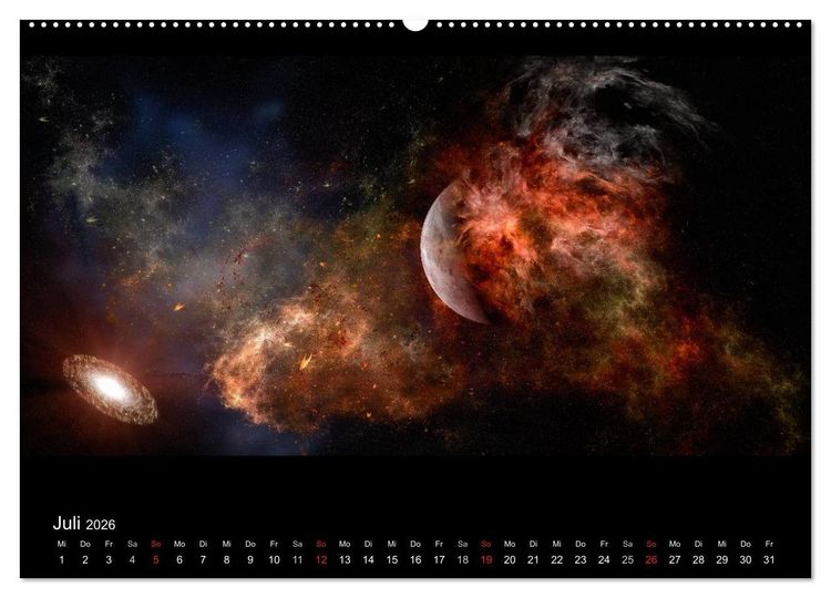 Produktbild: Kosmische Panoramen (Wandkalender 2026 DIN A2 quer), CALVENDO Monatskalender