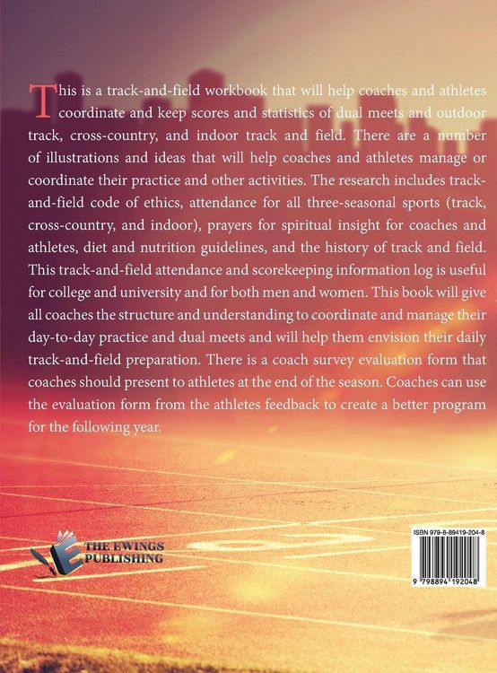 Produktbild: College and University Track, Cross-Country and Indoor Attendance and Scorekeeping Information Log