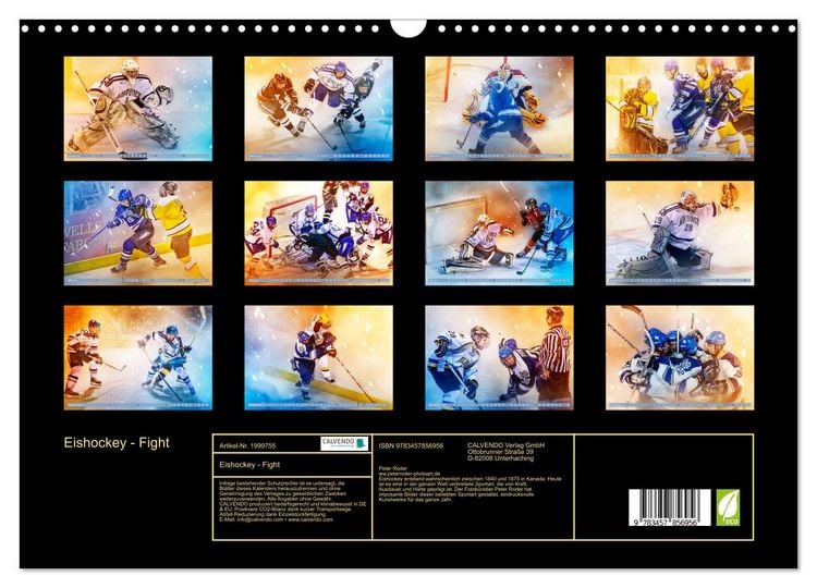 Produktbild: Eishockey - Fight (Wandkalender 2026 DIN A3 quer), CALVENDO Monatskalender