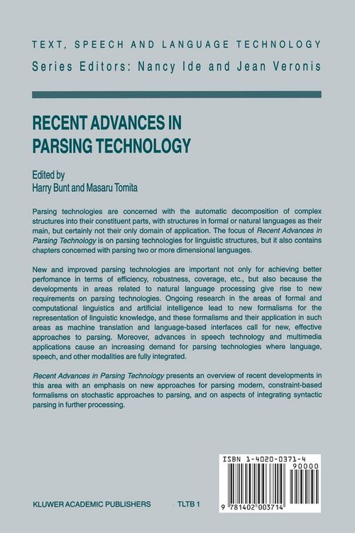 Produktbild: Recent Advances in Parsing Technology