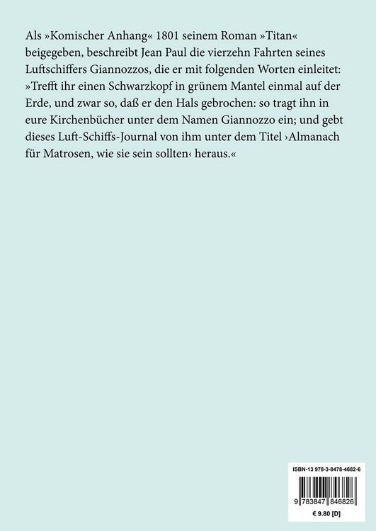 Produktbild: Des Luftschiffers Giannozzo Seebuch (Gro&szlig;druck)