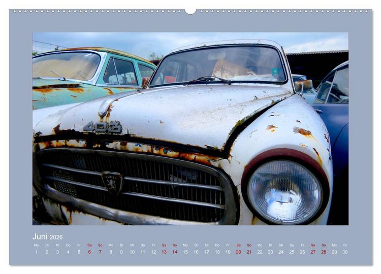 Produktbild: Vergessene Sch&auml;tze - Oldtimer auf Schrottpl&auml;tzen (Wandkalender 2026 DIN A2 quer), CALVENDO Monatskalender
