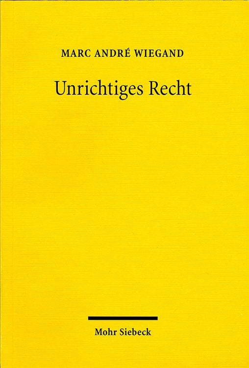 Produktbild: Unrichtiges Recht