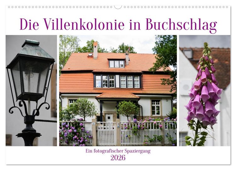 Produktbild: Die Villenkolonie in Buchschlag (Wandkalender 2026 DIN A2 quer), CALVENDO Monatskalender