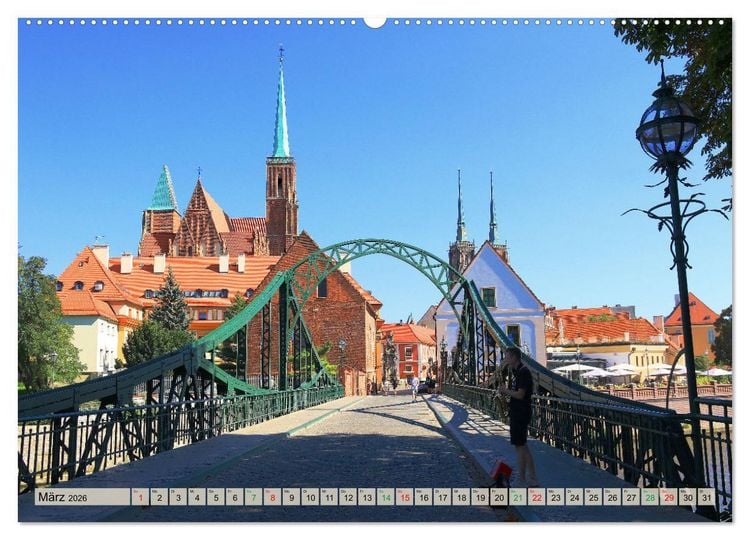 Produktbild: Zauberhaftes Breslau (hochwertiger Premium Wandkalender 2026 DIN A2 quer), Kunstdruck in Hochglanz