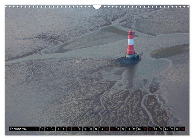 Produktbild: Das Wattenmeer von oben (Wandkalender 2026 DIN A3 quer), CALVENDO Monatskalender