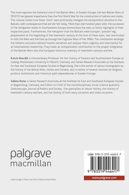 Produktbild: The Balkan Wars from Contemporary Perception to Historic Memory