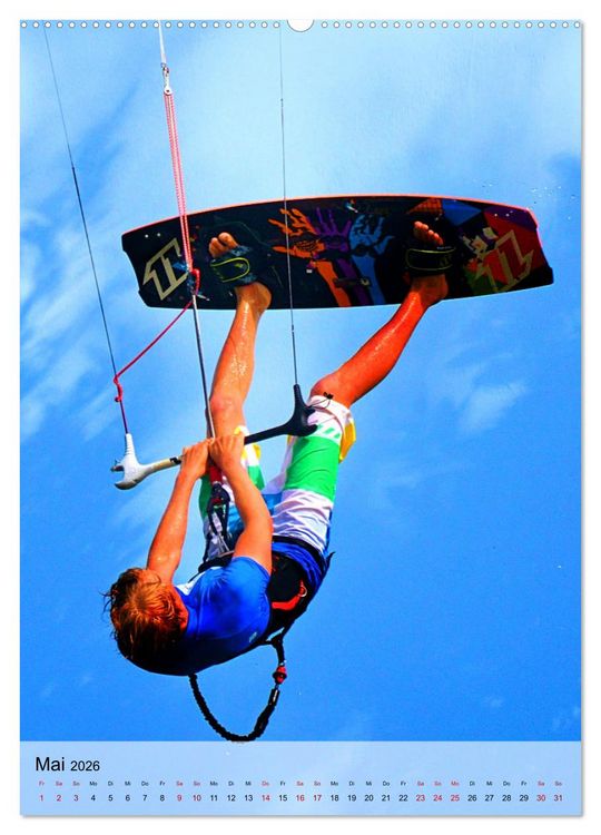 Produktbild: Kitesurfen - Fun pur (Wandkalender 2026 DIN A2 hoch), CALVENDO Monatskalender