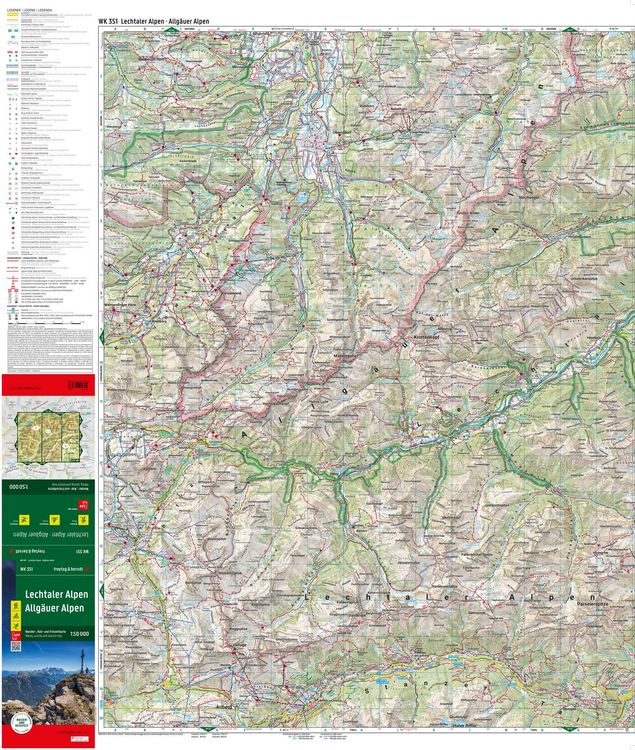 Produktbild: Freytag & berndt Wanderkarte WK 351 Lechtaler Alpen - Allg&auml;uer Alpen 1:50.000