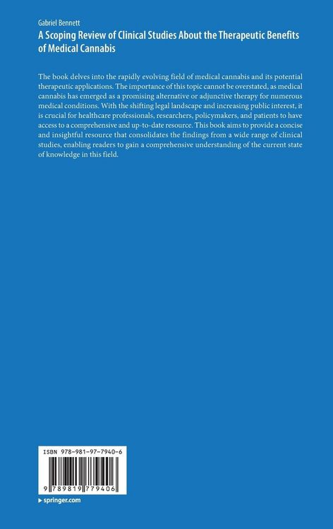 Produktbild: A Scoping Review of Clinical Studies About the Therapeutic Benefits of Medical Cannabis
