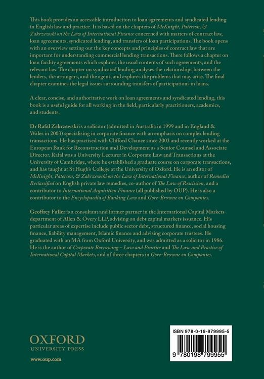 Produktbild: McKnight and Zakrzewski on the Law of Loan Agreements and Syndicated Lending
