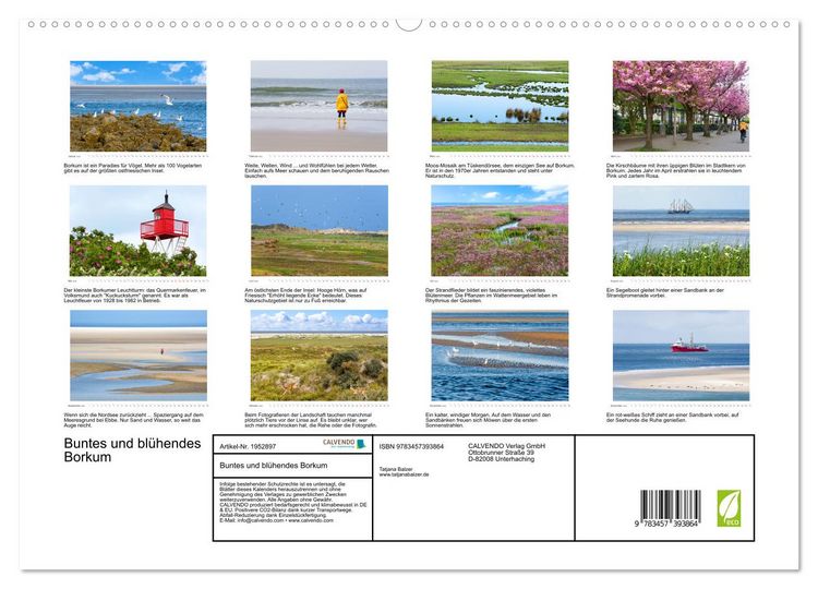 Produktbild: Buntes und bl&uuml;hendes Borkum (hochwertiger Premium Wandkalender 2026 DIN A2 quer), Kunstdruck in Hochglanz