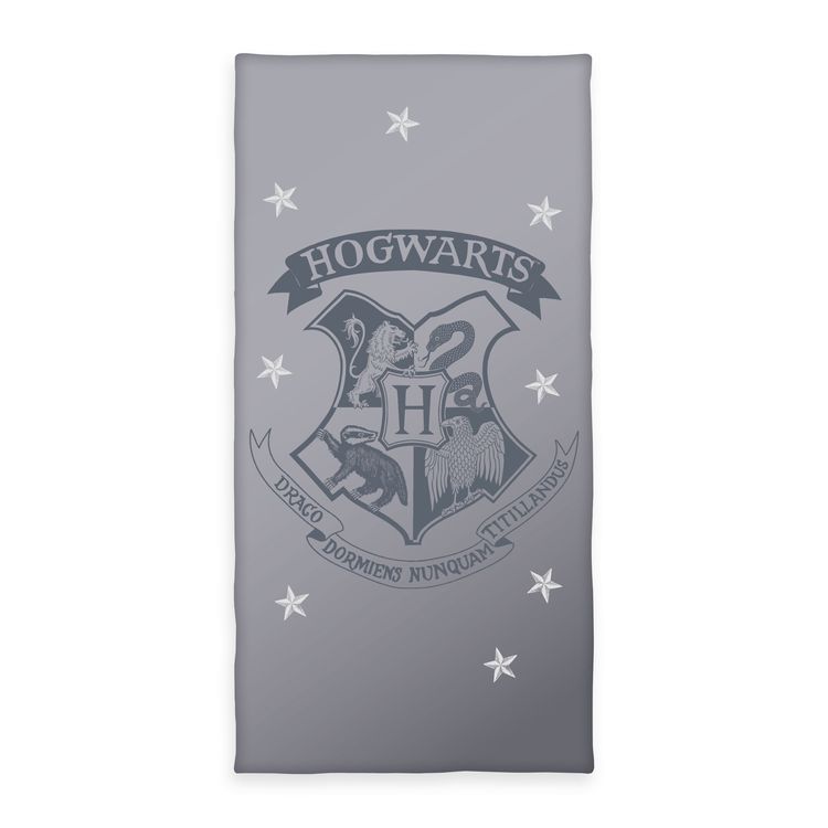 Produktbild: Harry Potter 6174413515 - Velourstuch grau - Aktion, 70x140 cm, 100% Baumwolle