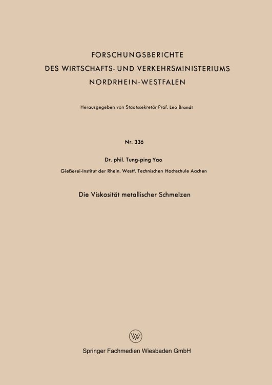 Produktbild: Die Viskosit&auml;t metallischer Schmelzen