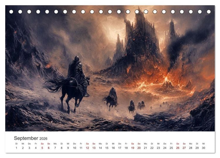 Produktbild: Das Reich der fl&uuml;sternden Schatten (Tischkalender 2026 DIN A5 quer), CALVENDO Monatskalender