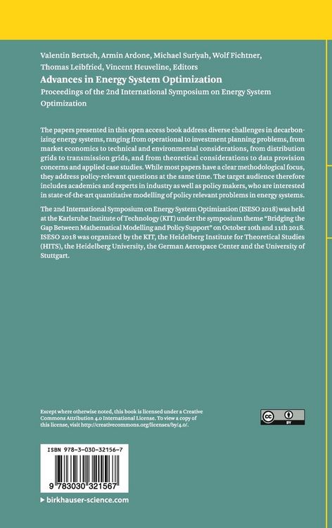Produktbild: Advances in Energy System Optimization