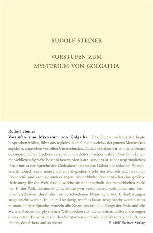 Produktbild: Vorstufen zum Mysterium von Golgatha