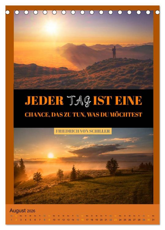 Produktbild: Aktiviere Deine Motivation Weisheiten und Spr&uuml;che (Tischkalender 2026 DIN A5 hoch), CALVENDO Monatskalender