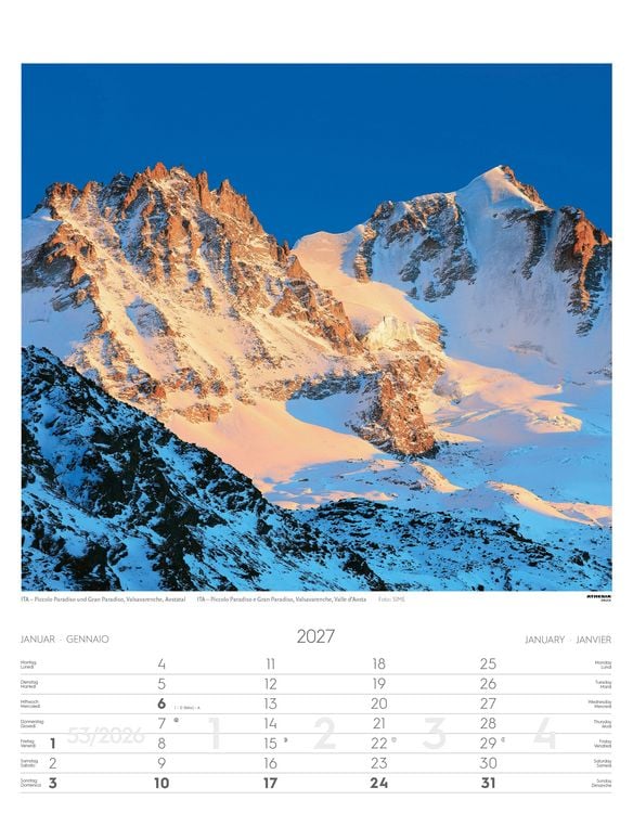Produktbild: Alpen Kalender 2027