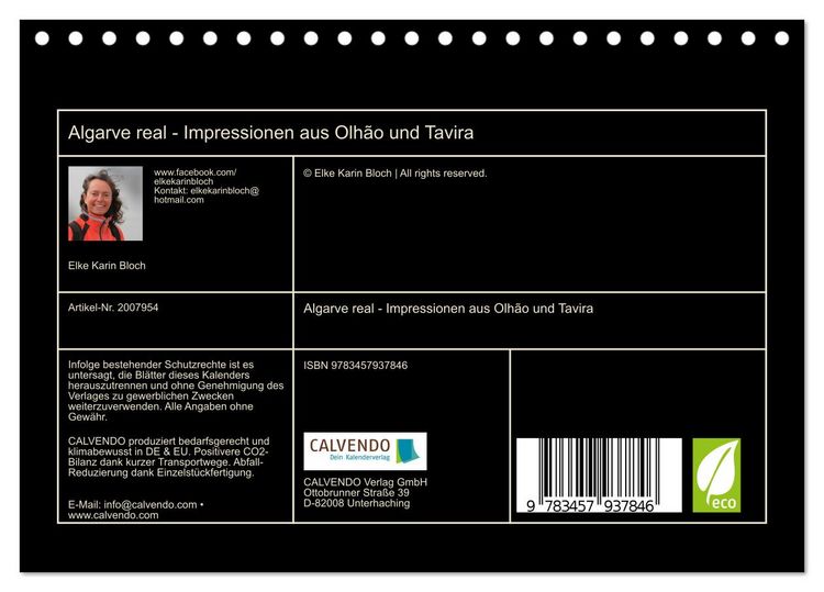Produktbild: Algarve real - Impressionen aus Olh&atilde;o und Tavira (Tischkalender 2026 DIN A5 quer), CALVENDO Monatskalender