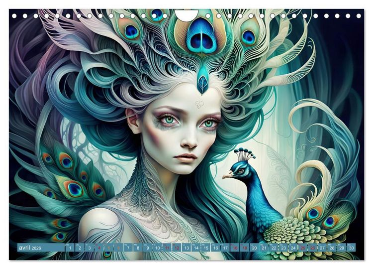 Produktbild: La muse aux oiseaux (Calendrier mural 2026 DIN A4 vertical), CALVENDO calendrier mensuel